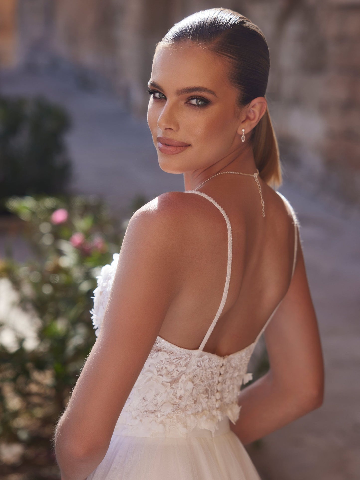 Top/bustier de mariée en tulle et dentelle